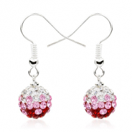 Oorbellen-Crystal-Rood/Roze